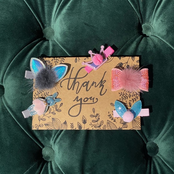 Once Upon A Bunny Other - Girls Accessories Hair Clips 5 Piece Bundle